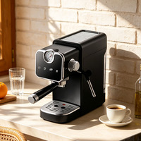 Machine à café expresso 220-240V avec écran tactile, chauffe-eau thermobloc, mousseur à lait intégré, réservoir de 1,1L pour la maison et la cuisine