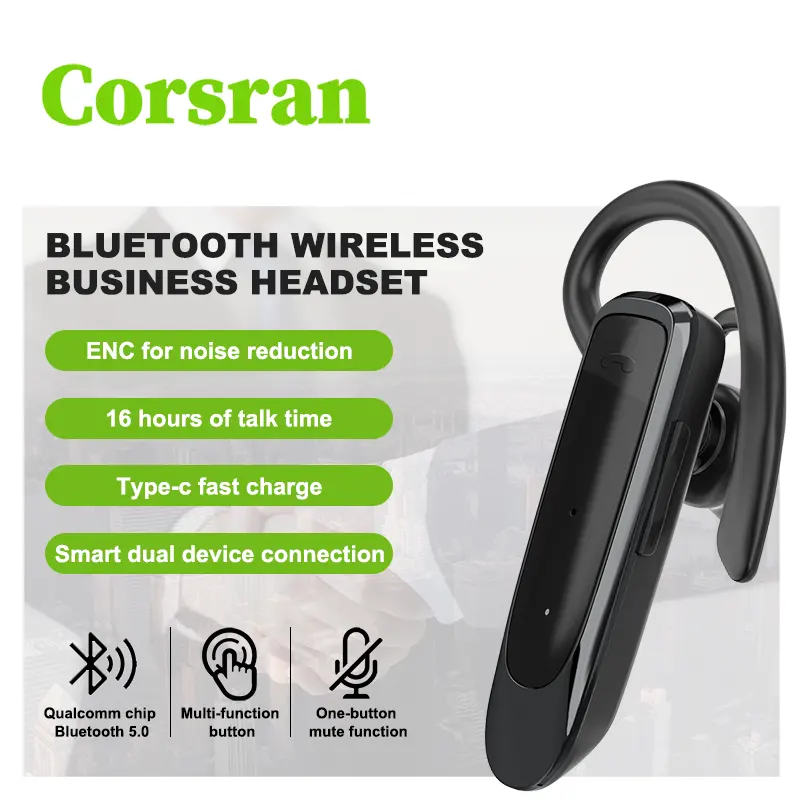 Business Wireless Headset Bt5.0 Stereo-Ohrhörer Freis prec heinrich tung Sport Single Earhook Earbuds mit Mikrofon für Fahren und Büro