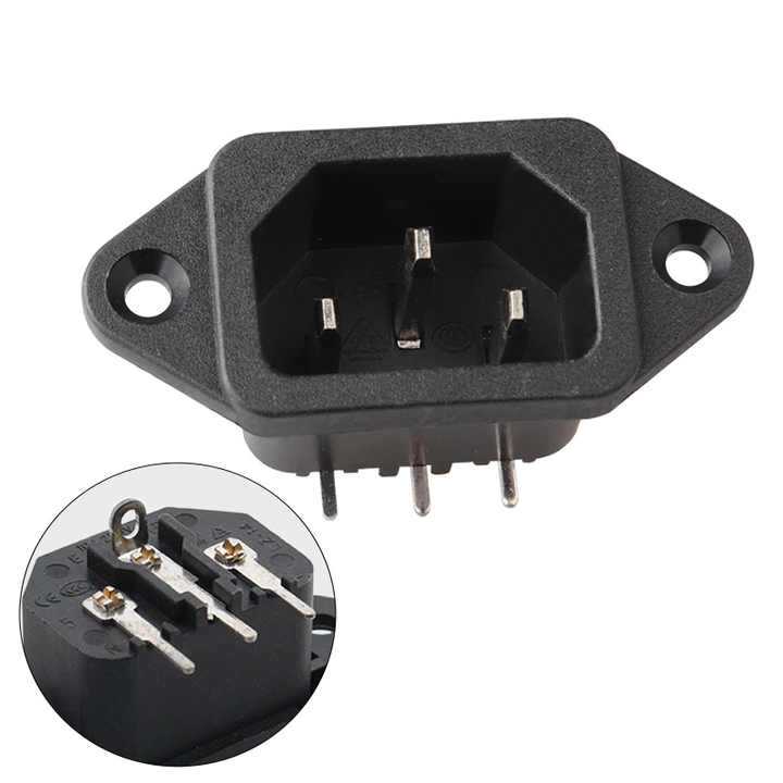 LZ-14-1P AC電源ソケット 3ピン C14メスプラグ コネクター 110-250V
