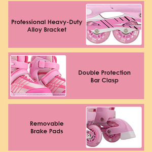 ZHOYA SPORT <span class=keywords><strong>Patines</strong></span> de 4 Ruedas Baratos para Niños, <span class=keywords><strong>Patines</strong></span> con Luces Intermitentes para Interiores, Venta al por Mayor - Product Image 4