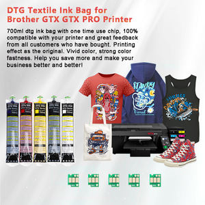 适用于兄弟GTX系列DTG打印机衬衫700毫升/袋直接到服装墨袋，带芯片专业B批量600 422 423 425打印机 - Product Image 3