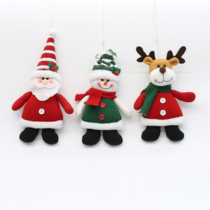 Christmas Tree Hanging Dolls Santa Snowman Reindeer Fabric <b>Ornaments</b> <b>Small</b> Size 2-4 Inch Decorations - Product Image 5