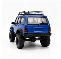 Voiture RC tout-terrain 4x4 de qualité hobby, SUV télécommandé 2,4 GHz, bleu, Rock Crawler, ABS+Métal, LED, 1:10, pour drift et escalade, cadeau