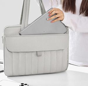 กระเป๋าแล็ปท็อปสำหรับผู้หญิง กระเป๋าเอกสารป้องกันการกระแทกอเนกประสงค์ กระเป๋าคอมพิวเตอร์แบบพกพาทันสมัยเรียบง่าย - Product Image 5