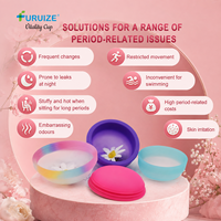 Disque menstruel en silicone de qualité médicale ultra-doux, grande capacité, anti-fuite, réutilisable, vente en gros fabricant
