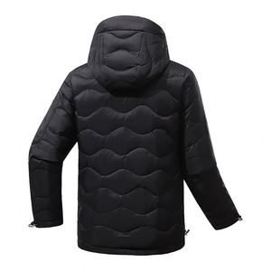 Vestes matelassées d'hiver surdimensionnées avec logo personnalisé, vêtements d'extérieur à capuche, manteau en duvet pour hommes - Product Image 3