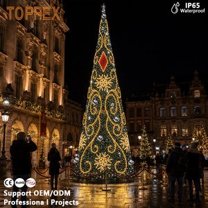 Árbol <span class=keywords><strong>de</strong></span> Navidad LED Grande Personalizado para Exteriores con Luces <span class=keywords><strong>de</strong></span> <span class=keywords><strong>Hadas</strong></span> Azules y Motivos <span class=keywords><strong>de</strong></span> Mariposas y Estrellas para Centros Comerciales y Plazas en Días Festivos - Product Image 2