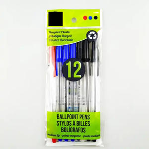 Paquete de 12 Bolígrafos Económicos de Plástico con Punta de Bola - Product Image 1