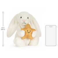 Adorable Lapin en Peluche Crème avec Étoile – Nouvelle Arrivée 2026 – Jouets Doux et Peluches Lapins Parfaits pour un Cadeau d'Anniversaire