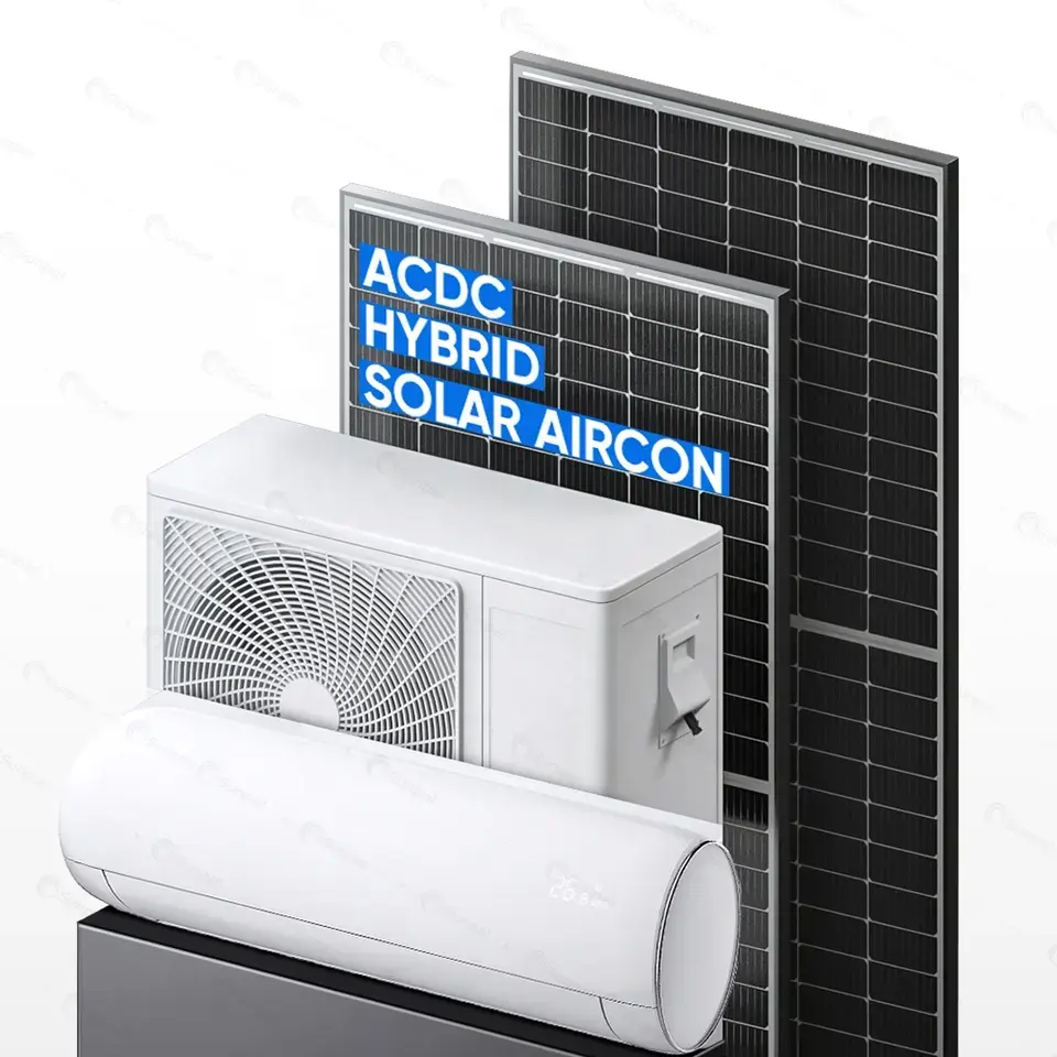 Dc Inversor Híbrido Solar Powered Ac Ar Condicionado sunpower nova energia Mini Split Unit