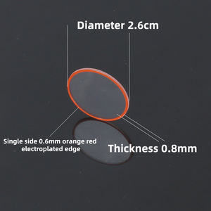 Factory Customized Sapphire Glass for Watch Single-sided 0.6mm Orange Red Electroplated Edge 2.6cm Diameter Wear-resistant - Product Image 5