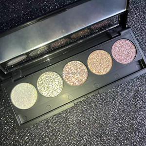 Hot bán nhãn hiệu riêng DIY 4 màu sắc ánh sáng lung linh kim cương kim loại kính vạn hoa Duochrome Eyeshadow Palette - Product Image 5