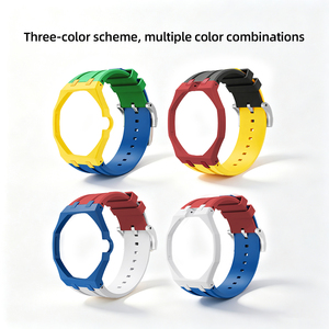 Kit <span class=keywords><strong>de</strong></span> Modificación <span class=keywords><strong>de</strong></span> Lujo Lionorm para AP - Caja Biocerámica Royal Pop para Swatch, Corona a las 3 en Punto, Correa <span class=keywords><strong>de</strong></span> Goma, Juego <span class=keywords><strong>de</strong></span> Correas <span class=keywords><strong>de</strong></span> <span class=keywords><strong>Reloj</strong></span> Resistentes al Agua - Product Image 1
