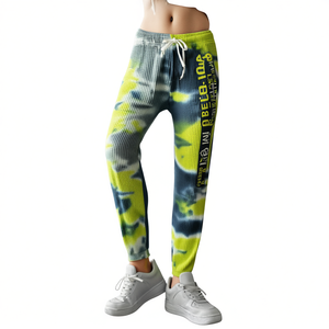 Pantalones Jogger de Hip Hop Tie-Dye Coloridos para Mujer Ropa Casual Cómoda y Transpirable 3XL para Yoga y Descanso Marca LJ H021 Hecho en China - Product Image 1