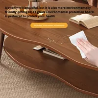 Mesa de sofá de nube de doble capa de lujo moderno, nueva mesa móvil fácil de montar para apartamentos pequeños, casas de alquiler, mesa de café de té para