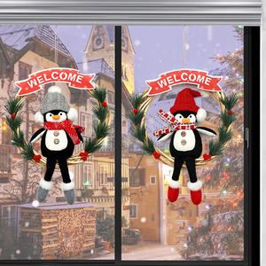Décorations <span class=keywords><strong>de</strong></span> Noël Pingouin Guirlande Ornement Hôtel Entrée Bienvenue Signe Guirlande <span class=keywords><strong>De</strong></span> Noël Décoration Suspendue - Product Image 4
