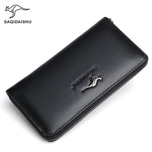 Portefeuille de luxe pour homme, sac <span class=keywords><strong>à</strong></span> main d'affaires de haute qualité avec plusieurs compartiments en cuir de vachette imperméable, sac <span class=keywords><strong>à</strong></span> main tendance pour homme - Product Image 1