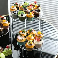 Supports à gâteaux en acrylique, support rond à cupcake pour table à dessert, ensemble de présentation de table à dessert, rehausseurs de buffet pour affichage de nourriture