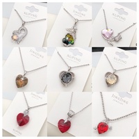 Colliers pendentifs XUPING en cristal multicolore 14K18K24K avec pendentifs en zircon en forme de cœur d'ours pour la mode féminine