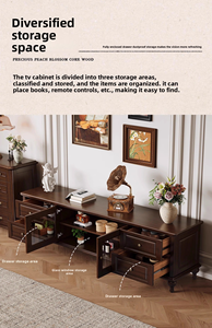 Modern Style Solid Wood Extendable TV Cabinet and <strong>Side</strong> <strong>Table</strong> Set Home <strong>Storage</strong> and Display Living Room - Product Image 4