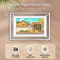 Marco de Fotos Digital con Pantalla IPS de 5 Pulgadas y 4GB, Reproductor de Video, Decoración para el Hogar, Marco de Fotos con Video para Regalos