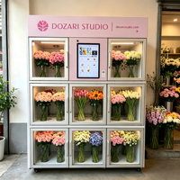 JOYVEND Distributeur Automatique de Fleurs Fraîches 24/7 Réfrigéré, Distributeur de Bouquets, Écran Tactile SDK, Basé sur le Cloud