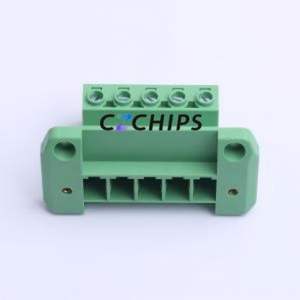 JL5EDGKRP-76205G01 Plug-in Terminal Block P=7.62mm Connector Panel Mount Screw Fixing 1x5P 7.62mm - Product Image 2