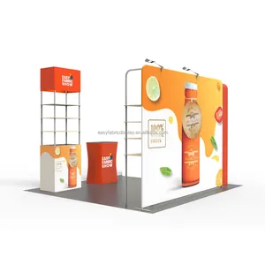 Modular Portable 10*10ft tradeshow booth with Custom design for Exhibition display stand Fair Banner Expo counter