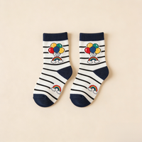 Chaussettes pour tout-petits personnalisées, élégantes, rayées en 3D, respirantes, antidérapantes, sportives, avec bordure élastique, en coton mélangé, de haute qualité, confortables