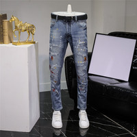 Jeans en denim pour hommes et garçons, marques en surplus, prix super bas, collection asymétrique hiver automne Crystal