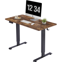 Bureau d'ordinateur en bois électrique à moteur unique moderne, mobilier de bureau intelligent et réglable - Table à hauteur réglable