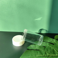 Bocaux de voyage en plastique faits à la main de 10 ml avec couvercles noirs et tamis vides pour épices, poudres, parfums et crème pour les yeux