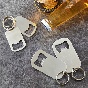Cadeau promotionnel, ouvre-bouteille plat en métal, porte-clés, ouvre-bouteille en acier inoxydable - Product Image 1