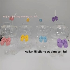 Tazza Little Bear dal Design Moderno, Bicchiere Monostrato per Caffè e Tè con Cannuccia, Elegante e Personalizzabile per la Casa - Product Image 5