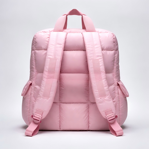 Borsa all'ingrosso in Nylon di qualità <span class=keywords><strong>rosa</strong></span> gonfio zaino di ultima progettazione zaino alla moda Puffer zaino da <span class=keywords><strong>donna</strong></span> - Product Image 3