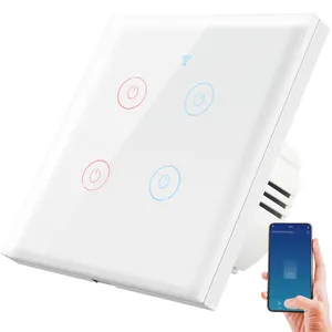 Tuya Wifi Smart Switch Light Touch RF433MHZ US Without Neutral Wire Wall 2-Way Control on off For APP Alexa Google Home