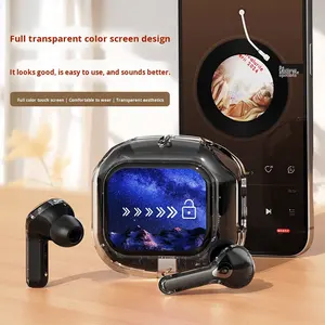 크로스보더 뉴 에어맥스 5.0 헤드폰 투명 무선 인이어 TWS 터치스크린 음성 제어 노이즈 감소 - Product Image 3