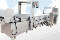 Ligne de friture automatique continue directe usine pour aubergines et racines de lotus, friteuse électrique pour brochettes de tofu