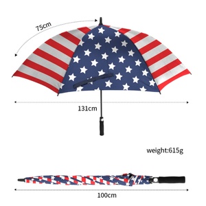 High Visibility Flag Safety Reflective Edge Golf <b>Umbrella</b> for Night Walking Waterproof Windproof Golf <b>Umbrella</b> - Product Image 2