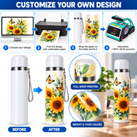Botol Air 500 ml dengan Tali, Tumbler untuk Olahraga, Sublimasi, Cetak Kosong, Hadiah Bisnis, Outdoor, Botol Kosong untuk Hot Press