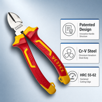 Pince coupante diagonale de précision en acier Cr-V HRC55-62 pour coupe nette des fils, outils d'électricien, d'électronique et d'atelier artisanal