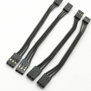Elektronik uygulamalar için <span class=keywords><strong>2</strong></span>.54mm aralık 3pin JR Servo konektörü siyah esnek düz şerit silikon tel kablo montajı - Product Image 4