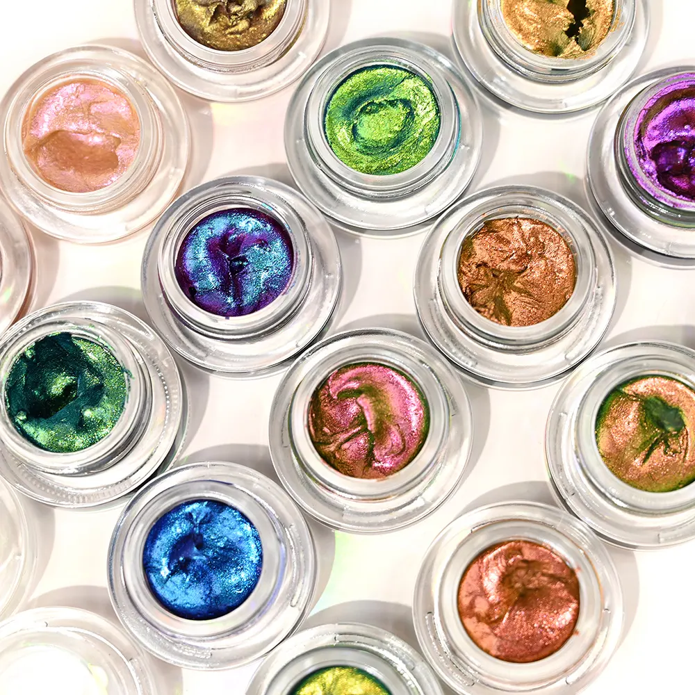 Make-Up Multichrome Crème Metallic Shimmer Duochrome Kameleon Holografische Glitter Verheldering Veganistische Natte Gelei Oogschaduw