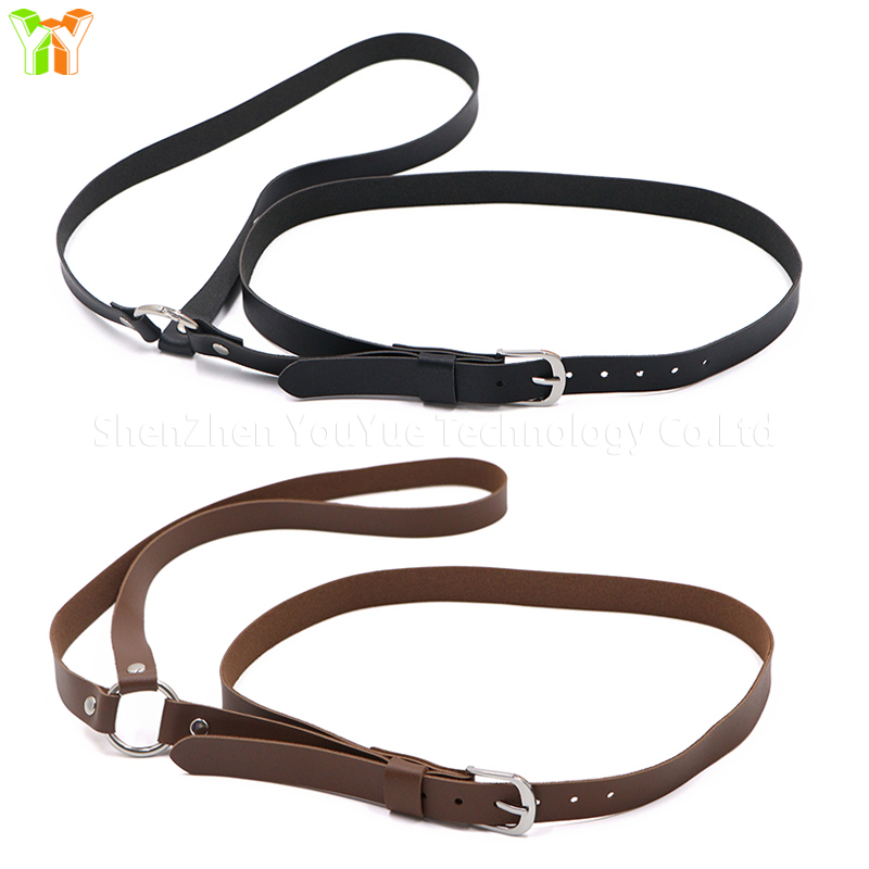 Vintage Classic PU Leather Hat Chin Strap Portable Removable Hat