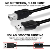 Kabel Printer USB Tipe A ke B V2.0 Berkualitas Tinggi dengan Selubung PVC dan Pelindung Foil Male-Male untuk Transfer Data 1m 1.5m 2m 3m 5m