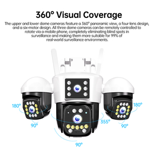 Cámara Solar 4G con Tarjeta SIM, Ultra HD de 12MP, <span class=keywords><strong>Cuatro</strong></span> Lentes, PTZ, Detección de Movimiento Humanoide, Alarma por Voz, Cámara CCTV Solar - Product Image 3