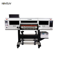 Impresora UV DTF de 60 cm con 3 cabezales de impresión I3200 para etiquetas de cristal de película AB e impresión en rollo