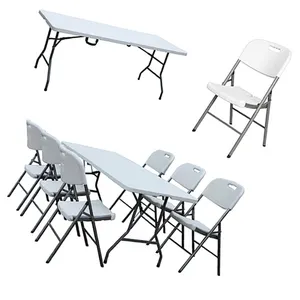 Promozione tavolo pieghevole in plastica più economico da 180cm per esterni e interni