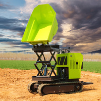 Kostenloser Versand Mini-Raupendumper, hydraulischer Diesel-Kipptransporter, multifunktionale Raupen-Schubkarre, selbstladender Mni-Dumper