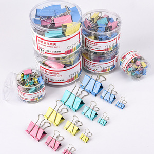 Deli Binder Clip 32mm Colorful Long Tail Clips 24-Pack Office Supplies - Product Image 2